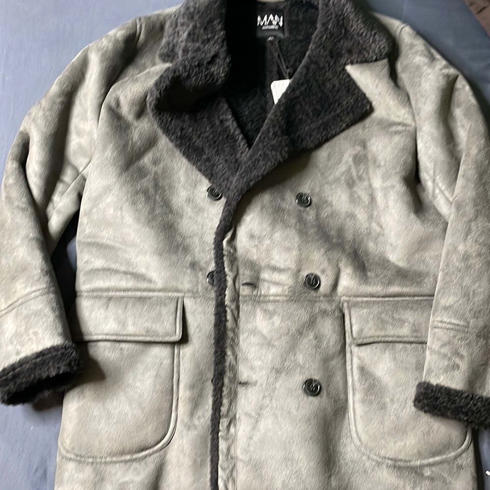 Boohooman shearling coat